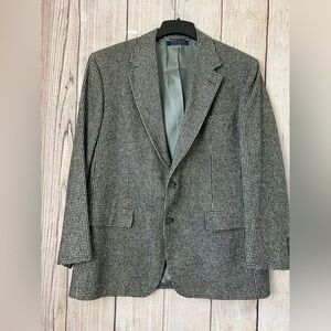 Brooks Brothers Houndstooth Mens 100% Camel hair Blazer Jacket size 43R
